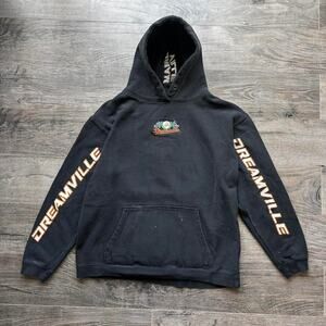 Dreamville J Cole BlackOrange 19 Hoodie Embroidered FrontPatch Sleeve Hits Sz L?